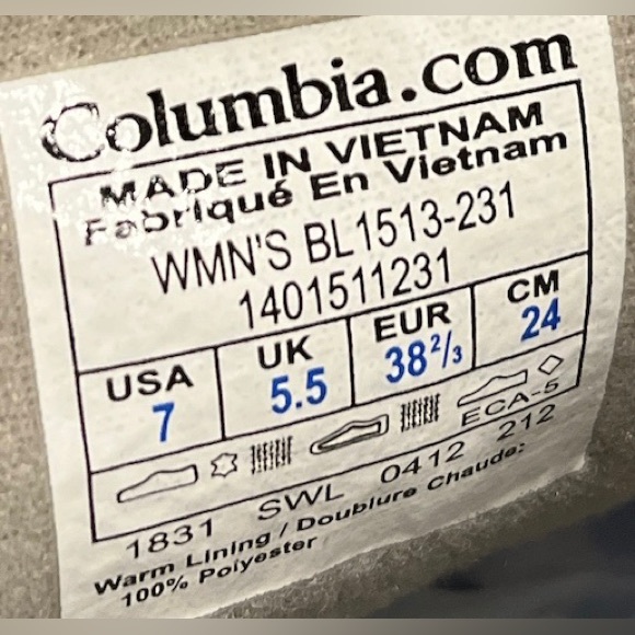 Columbia Slip Womens Boots Size US 7 - Picture 10 of 11